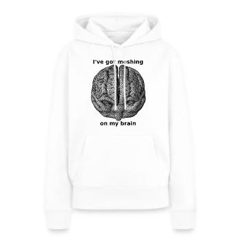 Meshing on my brain - bright - Women’s Premium Organic Hoodie - white - Front - Julia (174cm)