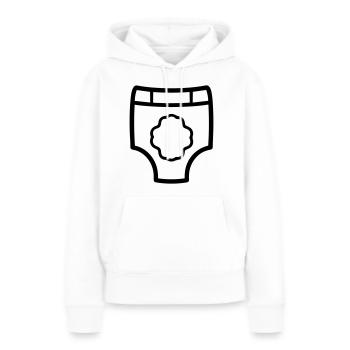 Couche - Sweat à capuche Premium bio Femme - blanc - Devant - Julia (174cm)