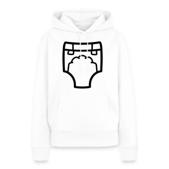 Couche - Sweat à capuche Premium bio Femme - blanc - Devant - Julia (174cm)