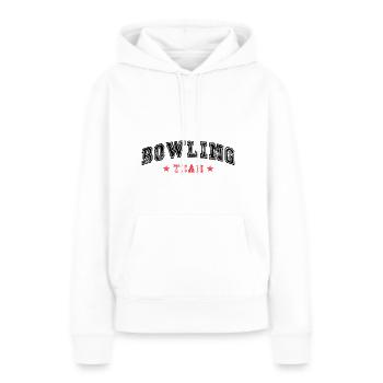 Équipe de bowling - Sweat à capuche Premium bio Femme - blanc - Devant - Julia (174cm)