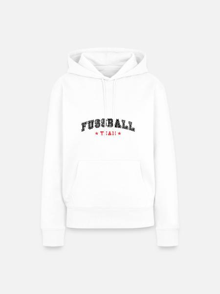Fussball Team - Frauen Premium Bio Hoodie - Weiß