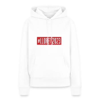 Lloret de Mar 2023 - Sweat à capuche Premium bio Femme - blanc - Devant - Julia (174cm)