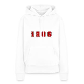 1986 Year Number - Women’s Premium Organic Hoodie - white - Front - Julia (174cm)