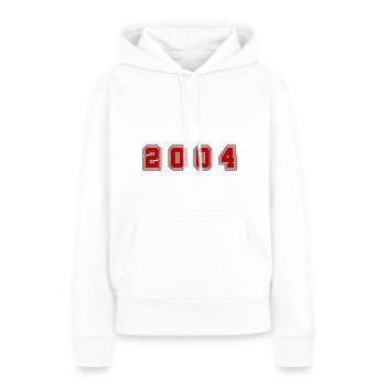 2004 Jahr Zahl - Frauen Premium Bio Hoodie - Weiß - Vorne - Julia (174cm)