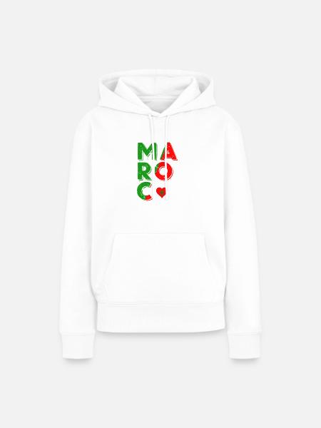 Marokko - Frauen Premium Bio Hoodie - Weiß