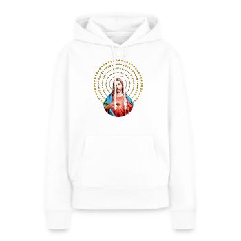 Jesus Christus Messias Geschenkidee Weihnachten - Frauen Premium Bio Hoodie - Weiß - Vorne - Julia (174cm)