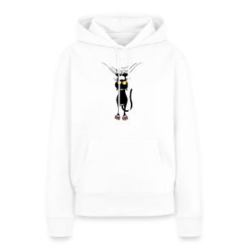 cat scratch - Frauen Premium Bio Hoodie - Weiß - Vorne - Julia (174cm)