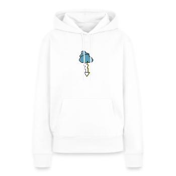 orage - Sweat à capuche Premium bio Femme - blanc - Devant - Julia (174cm)