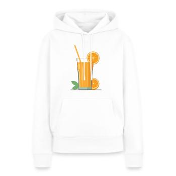 Ein Glas Orangensaft - Frauen Premium Bio Hoodie - Weiß - Vorne - Julia (174cm)