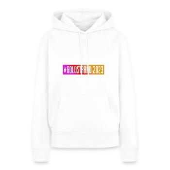 Goldstrand 2023 - Frauen Premium Bio Hoodie - Weiß - Vorne - Julia (174cm)
