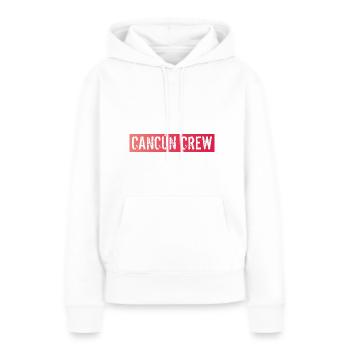 Équipage Cancun - Sweat à capuche Premium bio Femme - blanc - Devant - Julia (174cm)