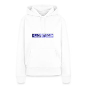 Lloret De Mar 2023 - Sweat à capuche Premium bio Femme - blanc - Devant - Julia (174cm)