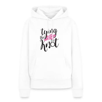 Team Braut Bride JGA Polterabend & Hochzeit Shirt - Frauen Premium Bio Hoodie - Weiß - Vorne - Julia (174cm)