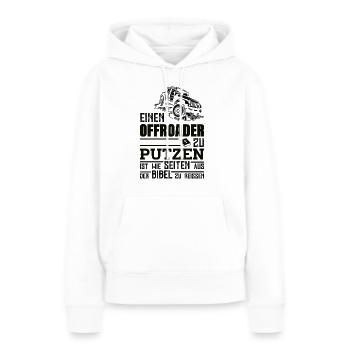 Geländewagen Dachzelt Matsch Allrad Reisefahrzeug - Frauen Premium Bio Hoodie - Weiß - Vorne - Julia (174cm)