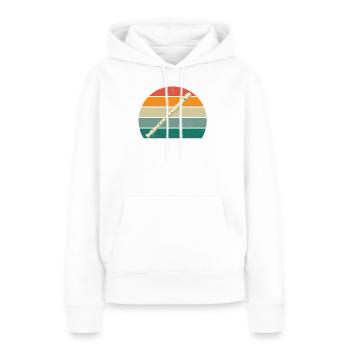 Flûte Flûte Flûte Flûtiste Joueur de Flûte Flûte Flûte - Sweat à capuche Premium bio Femme - blanc - Devant - Julia (174cm)