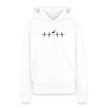 Flugzeuge Flieger Fliegen Pilot Pilotin Flughafen - Frauen Premium Bio Hoodie - Weiß - Vorne - Julia (174cm)