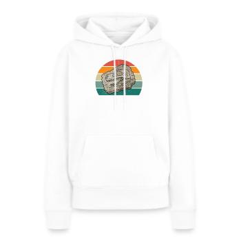 Fossiles Fossilisation Dinosaure préhistorique Fossile - Sweat à capuche Premium bio Femme - blanc - Devant - Julia (174cm)