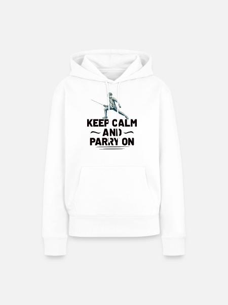 Fencing Fencer Fence - Frauen Premium Bio Hoodie - Weiß