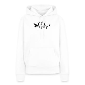 Haare schneiden Friseuse Frisörin Schere Fön Haar - Frauen Premium Bio Hoodie - Weiß - Vorne - Julia (174cm)