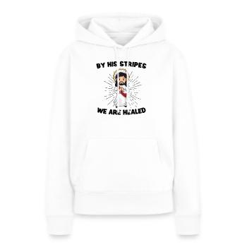 Jésus Christianisme Dieu Prière Prière Pasteur - Sweat à capuche Premium bio Femme - blanc - Devant - Julia (174cm)
