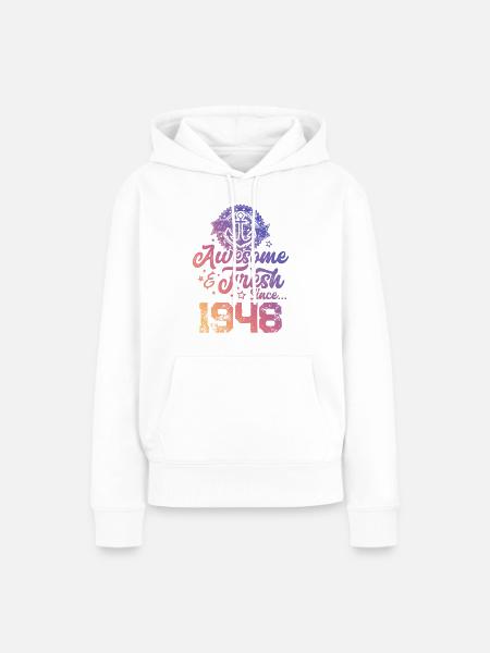 1948 awesome fresh - Frauen Premium Bio Hoodie - Weiß