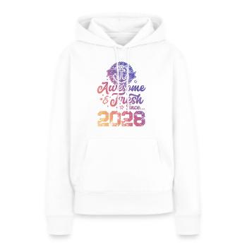 2028 awesome fresh - Frauen Premium Bio Hoodie - Weiß - Vorne - Julia (174cm)