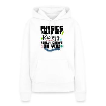 Microbiologiste Laboratoire de microbiologie Staphylocoque Biologie - Sweat à capuche Premium bio Femme - blanc - Devant - Julia (174cm)