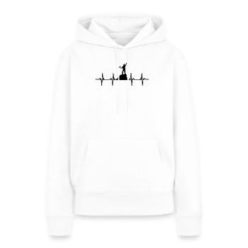 Kletterer Klettererin Bouldern Boulderin Klettern - Frauen Premium Bio Hoodie - Weiß - Vorne - Julia (174cm)