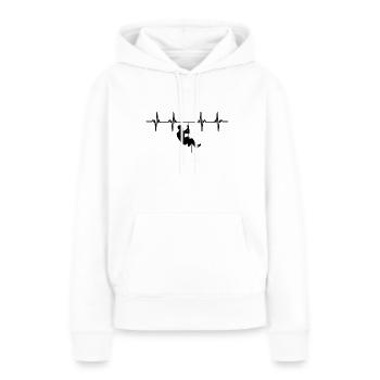 Kletterer Klettererin Bouldern Boulderin Klettern - Frauen Premium Bio Hoodie - Weiß - Vorne - Julia (174cm)
