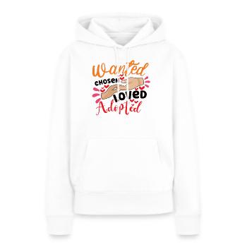 Lustige Adoptions-adoptions-tagesgeschenke - Frauen Premium Bio Hoodie - Weiß - Vorne - Julia (174cm)