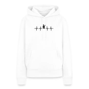 Retraité, Pension de pension Pernsionnaire, Retraité - Sweat à capuche Premium bio Femme - blanc - Devant - Julia (174cm)
