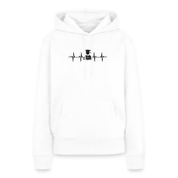 studieren student studium abschluss bachelor uni - Frauen Premium Bio Hoodie - Weiß - Vorne - Julia (174cm)