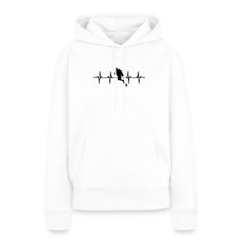 plongeur plongeur plongée plongée oxygène plongée - Sweat à capuche Premium bio Femme - blanc - Devant - Julia (174cm)