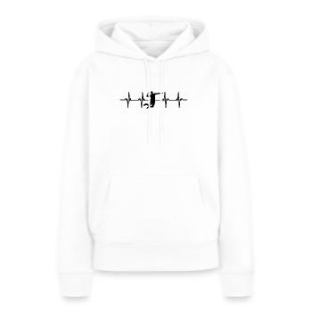 Volleyballerin Schmetterball Volley Volleyball - Frauen Premium Bio Hoodie - Weiß - Vorne - Julia (174cm)