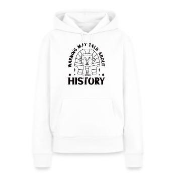 Historien de l’histoire Passionné d’histoire - Sweat à capuche Premium bio Femme - blanc - Devant - Julia (174cm)