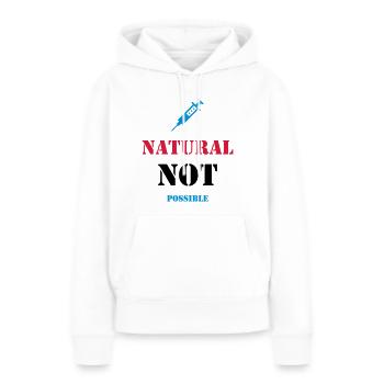 NATUREL NON POSSIBLE - JUS - Sweat à capuche Premium bio Femme - blanc - Devant - Julia (174cm)