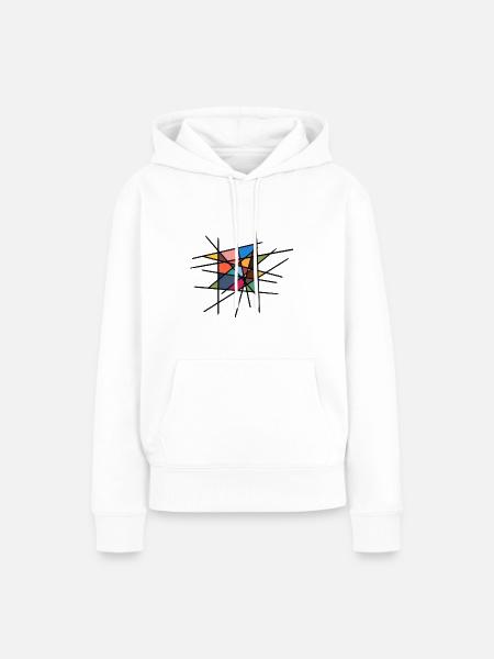 Buntes Nest - Frauen Premium Bio Hoodie - Weiß