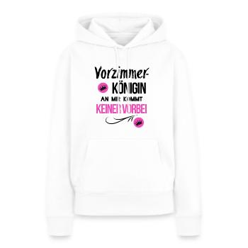 Bureau d'antichambre - Sweat à capuche Premium bio Femme - blanc - Devant - Julia (174cm)