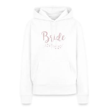 Braut rosa Bride JGA Hochzeit - Frauen Premium Bio Hoodie - Weiß - Vorne - Julia (174cm)