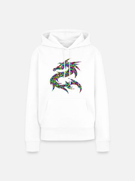 Dragon - Frauen Premium Bio Hoodie - Weiß
