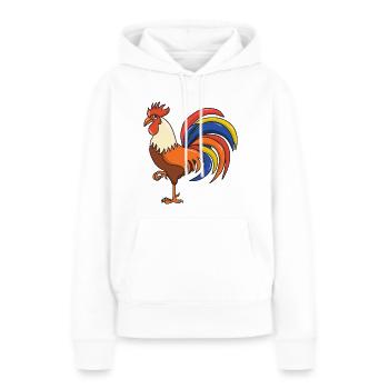 robinet - Sweat à capuche Premium bio Femme - blanc - Devant - Julia (174cm)