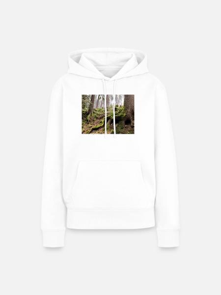 Moos im Wald - Frauen Premium Bio Hoodie - Weiß