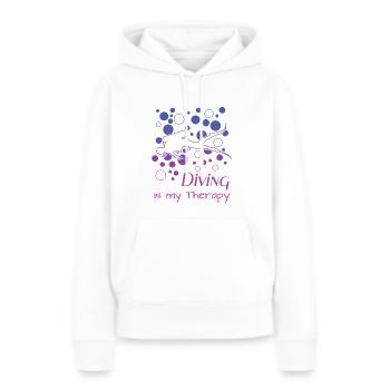 diving - Frauen Premium Bio Hoodie - Weiß - Vorne - Julia (174cm)