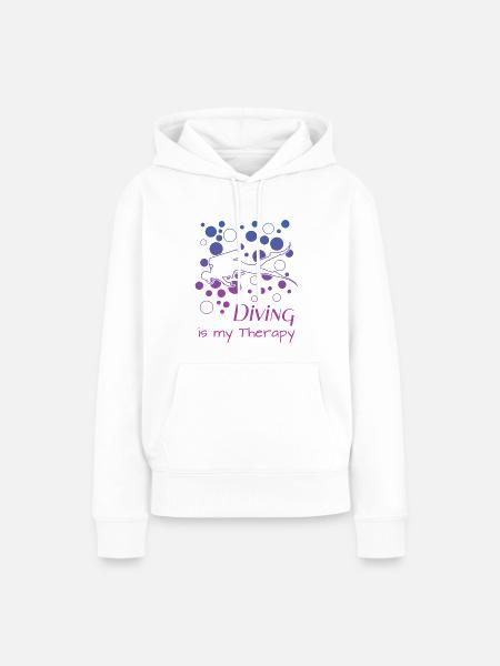 diving - Frauen Premium Bio Hoodie - Weiß