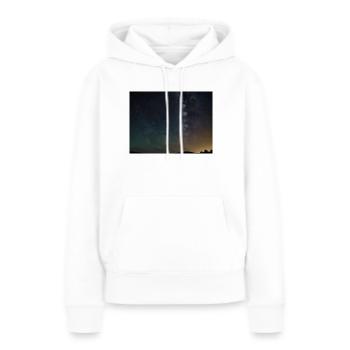 Sternenhimmel Nachthimmel Sterne Milchstraße - Frauen Premium Bio Hoodie - Weiß - Vorne - Julia (174cm)