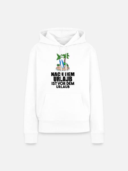 Urlaub - Frauen Premium Bio Hoodie - Weiß