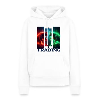 Commerce - Sweat à capuche Premium bio Femme - blanc - Devant - Julia (174cm)