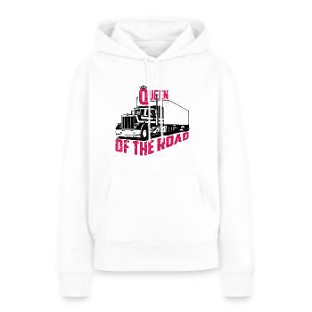 Queen Of The Road - Sweat à capuche Premium bio Femme - blanc - Devant - Julia (174cm)