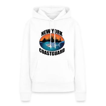 New York Coastguard Hai Design - Frauen Premium Bio Hoodie - Weiß - Vorne - Julia (174cm)