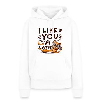 Macchiato - Frauen Premium Bio Hoodie - Weiß - Vorne - Julia (174cm)